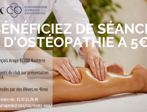 Partenariat avec le Conservatoire Supérieur d’Ostéopathie de Paris